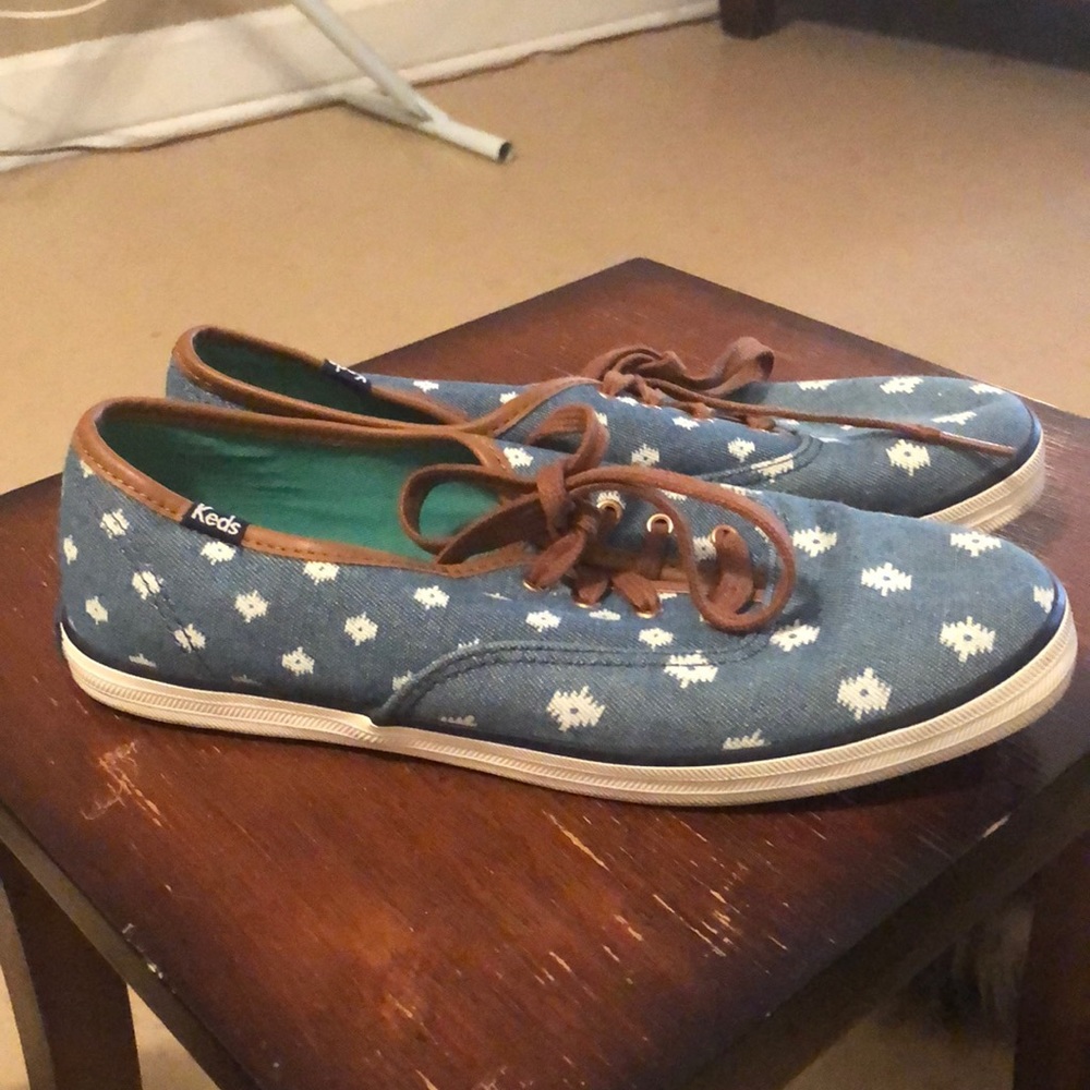 Blue Brown and White Keds